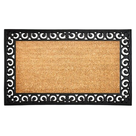 Configuracion 18 x 30 in. Gabriel Rectangular Doormat Natural & Gold CO2210013